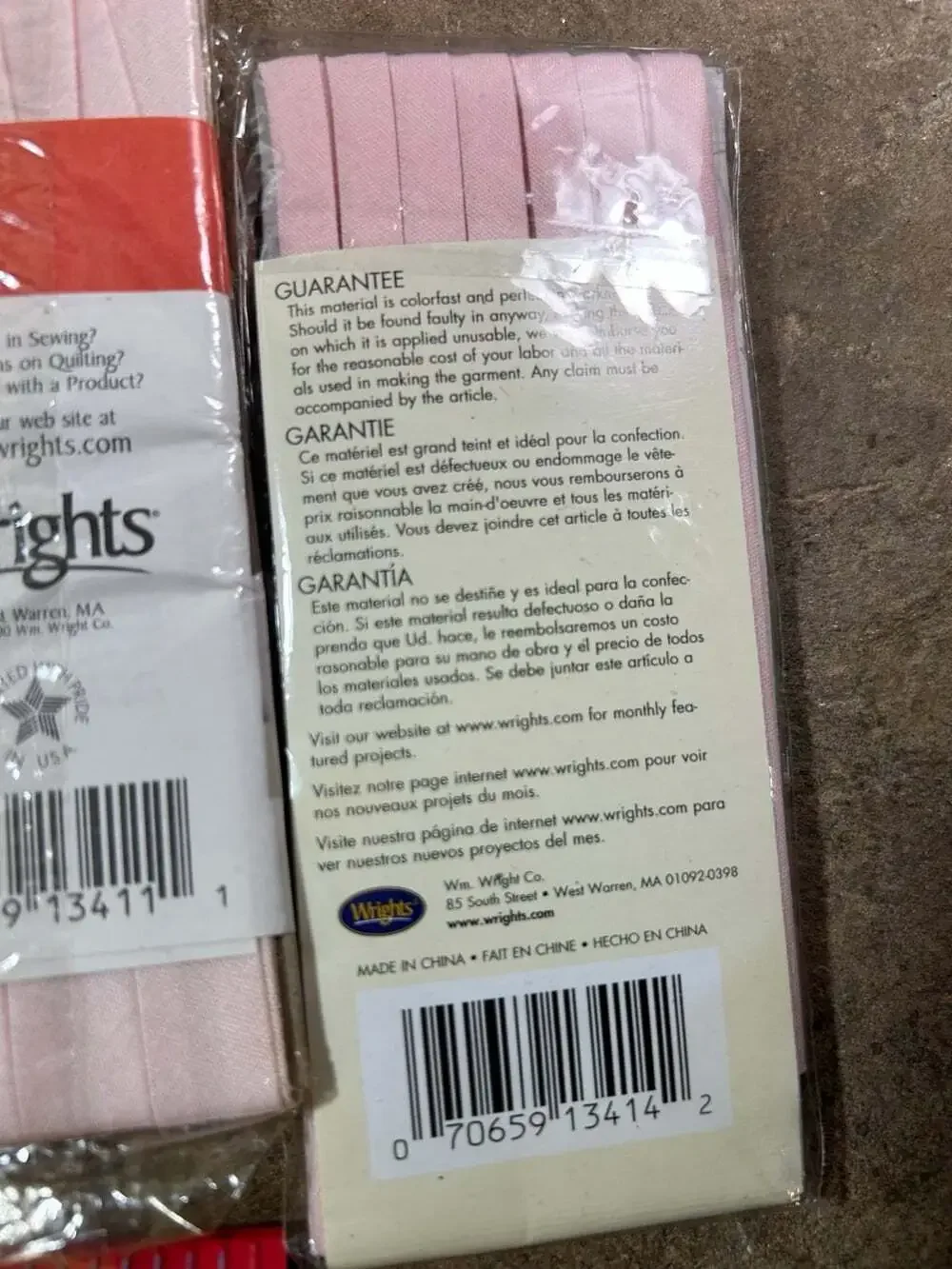 Wrights Bias Tape Berry, Pink , purple, red see photos lot of 11